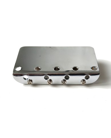 Wilkinson Bass-Saitenhalter, verchromt, 4 Barrel-Saitenreiter aus Messing