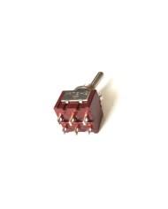 Mini-Kippschalter Chrom DPDT 3 Positionen Ein-Aus-Ein