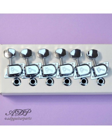 6 Fender Vintage 70s Inline-Mechaniken mit "F"-Logo 099-0822-100