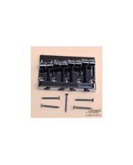 Gotoh 201B-4 Bass-Saitenhalter für 4 Saiten aus Messing in Vintage Schwarzchrom