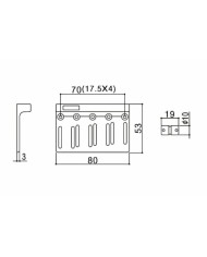 Gold Gotoh Brass Vintage Bass Bridge 201B-4