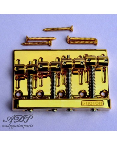 Vintage Gotoh Bass-Saitenhalter aus Messing für 4 Saiten 201B-4