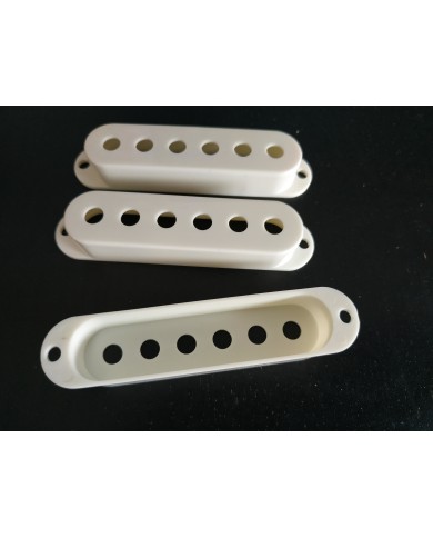 3 WD Pickupkappen Parchment (Old White) für Stratocaster, 52,5 mm
