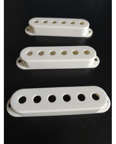 3 WD Pickupkappen Parchment (Old White) für Stratocaster, 52,5 mm