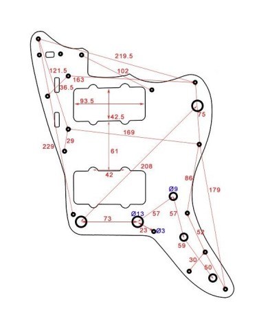 Schlagbrett 3-lagig Red Tortoise für Fender Jazzmaster