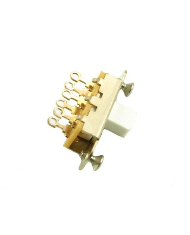 Ein-Aus-Ein-Schalter Switchcraft 11A1255X für Fender JazzMaster Jaguar, weißer Knopf