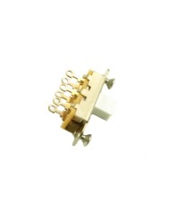 Ein-Aus-Ein-Schalter Switchcraft 11A1255X für Fender JazzMaster Jaguar, weißer Knopf