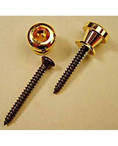 Göldo Gold Gurtpins mit 2 Schrauben, kompatibel mit Schaller Strap Lock EP6G
