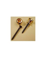 Göldo Gold Gurtpins mit 2 Schrauben, kompatibel mit Schaller Strap Lock EP6G