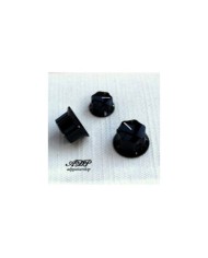 3 schwarze Knöpfe für Jazz Bass J-Bass US 1/4" PK-0174-023