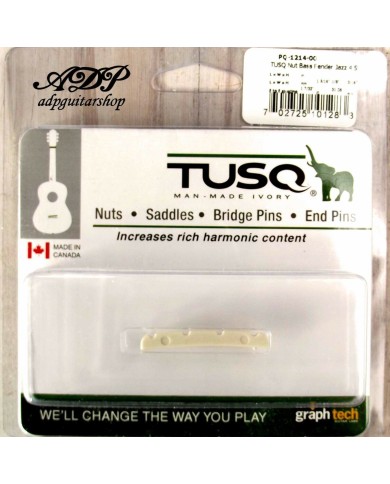 Graph Tech Tusq PQ-1214-00 Basssattel für Fender Jazz J-Bass, geschlitzter Tusq-Sattel
