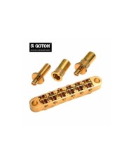Gotoh Gold GE103B-T Nashville Tune-O-Matic Steg für LP SG ES, metrisch 6,4 mm 8M