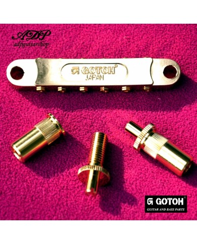 Gotoh Gold GE103B-T Nashville Tune-O-Matic Steg für LP SG ES, metrisch 6,4 mm 8M
