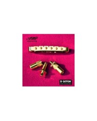 Gotoh Gold GE103B-T Nashville Tune-O-Matic Steg für LP SG ES, metrisch 6,4 mm 8M