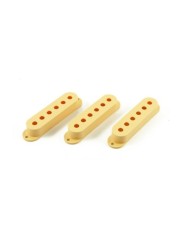 3 Caches Micro Cream pour Stratocaster single coil pickup Cover 52,5 mm
