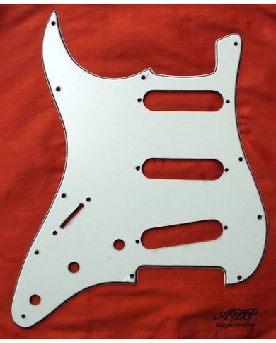 Linkshänder-Pickguard Parchment SSS Stratocaster 3-lagig 11H PG0552-L50