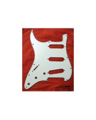 Pickguard SSS Stratocaster Gaucher3 ply 11H Parchment OW Lefty PG0552-L50