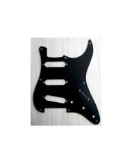 Pickguard für Stratocaster Vintage Schwarz 1-lagig 8H Strat Schwarz (matt) .082”