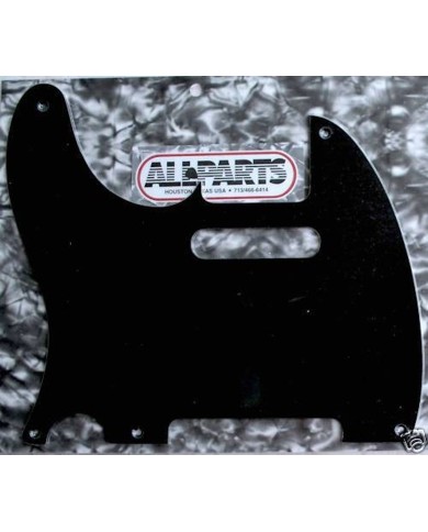 Linkshänder-Pickguard Schwarz Telecaster Vintage USA 1-lagig 5 Löcher PG-0560-L23