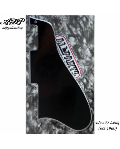 Langes schwarzes 5-lagiges Pickguard für Humbucker im Stil der Gibson ES-335, 345, 355...