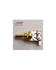 3-Wege-Toggle-Schalter Switchcraft Japan Gold, goldener Knopf