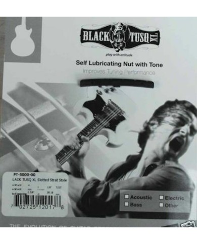 Graph Tech Black Tusq XL PT-5000-00 Sattel für Telecaster Stratocaster, geschlitzt, 43mm