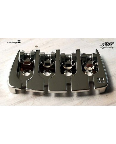 Sandberg Bass-Saitenhalter/Steg für 4 Saiten, Chrom