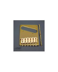 Gold Telecaster Bridge, 6 Brass Saddles GTC201G