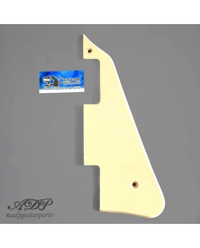 Pickguard Creme für Gibson Les Paul Humbucker, 1-lagig, abgeschrägt, 45°, .090"
