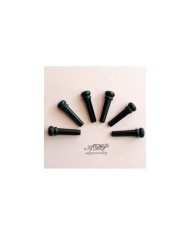 6 Ebony 5,1mm Bridge Pins for Acoustic Guitar