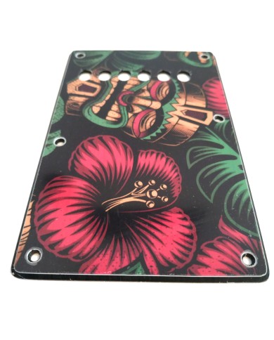 WD Custom Vintage Aloha Tiki Rückplatte für Fender Stratocaster