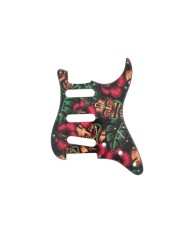 Pickguard Aloha Tiki WD Custom für Fender Stratocaster, 11 Löcher, 1964-heute