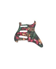 Pickguard Aloha Tiki WD Custom für Fender Stratocaster, 11 Löcher, 1964-heute