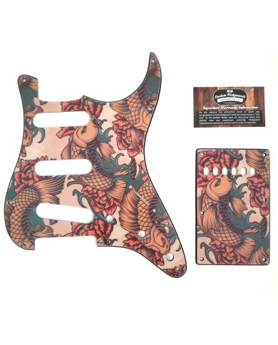 Set Koi Tattoo Schlagbretter für Fender Stratocaster, 11 Löcher, Vintage