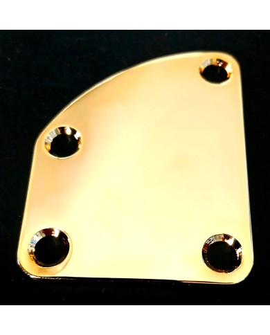 Gewölbte Halstaschenplatte Gold + 4 Schrauben