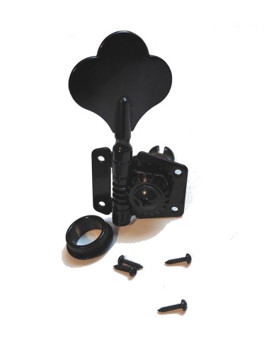 1 umkehrbare Bassmechanik mit Getriebe, linke Seite, Schwarz, Achse 14mm