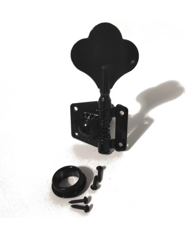 1 Bassmechanik mit Getriebe, rechte Seite, umkehrbar, Schwarz, Achse 14mm