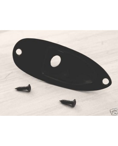 Gotoh Klinkenbuchsenplatte für Stratocaster, Schwarz, 2 Schrauben