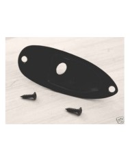 Gotoh Klinkenbuchsenplatte für Stratocaster, Schwarz, 2 Schrauben