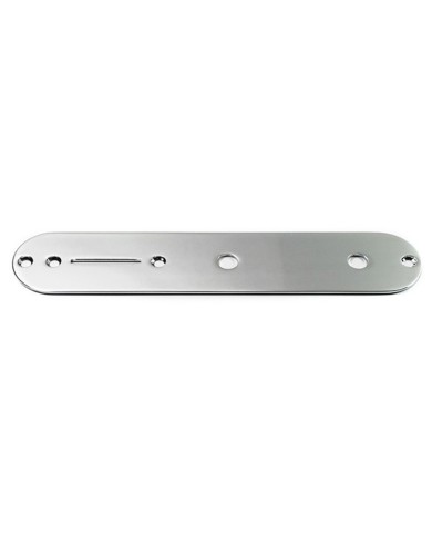 Verchromte Kontrollplatte für Telecaster, 9,5 mm, versetzter Volume-Regler
