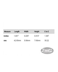 Tusq Graph tech Slotted nut 43 x 6 x 8 mm