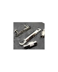 Nickel Tuno-matic Wilkinson tailpiece + bridge kit, metric size