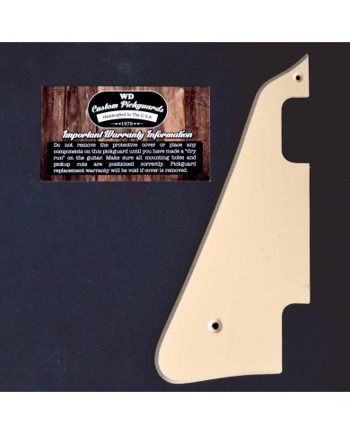Pickguard Gaucher Crême pour LesPaul Gibson Deluxe P90 1PLY