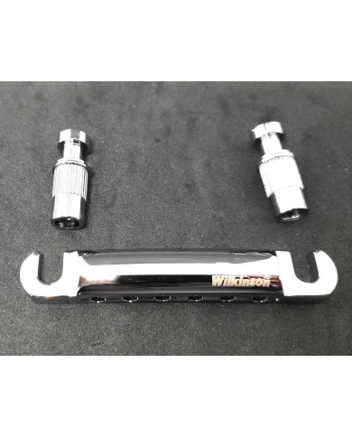 Chrome Wilkinson Tune-o-matic Tailpiece + Bridge, metric