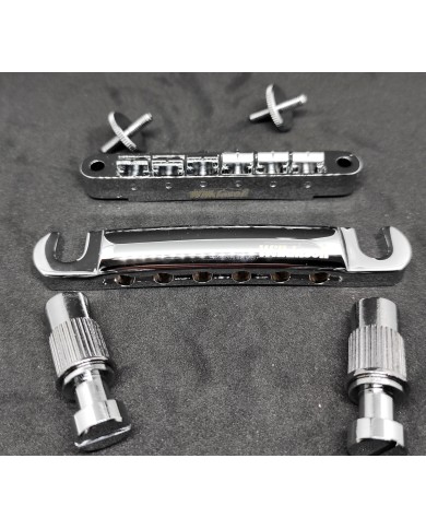 Chrome Wilkinson Tune-o-matic Tailpiece + Bridge, metric