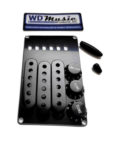 WDMusic Zubehörset Schwarz für Stratocaster