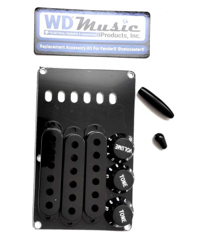 WDMusic Zubehörset Schwarz für Stratocaster