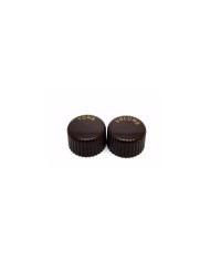 2 braune Harmony Cupcake Tone- und Volumenknöpfe, 1" x 5/8"
