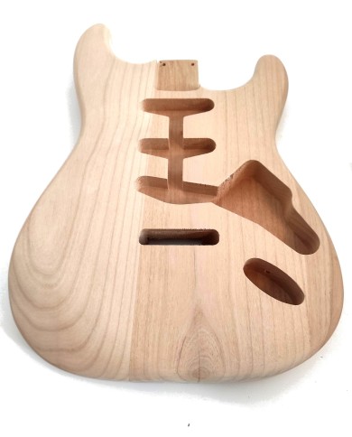 Unlackierter Stratocaster-Korpus aus 3-teiligem Erlenholz