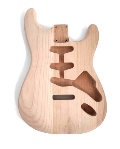 Unlackierter Stratocaster-Korpus aus 3-teiligem Erlenholz
